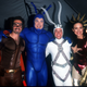 Photo: Nestor Carbonell (left), Patrick Warburton, David Burke, and Liz Vassey in costume at Fox’s 2000 upfront presentation (Photo: Evan Agostini/Getty Images)